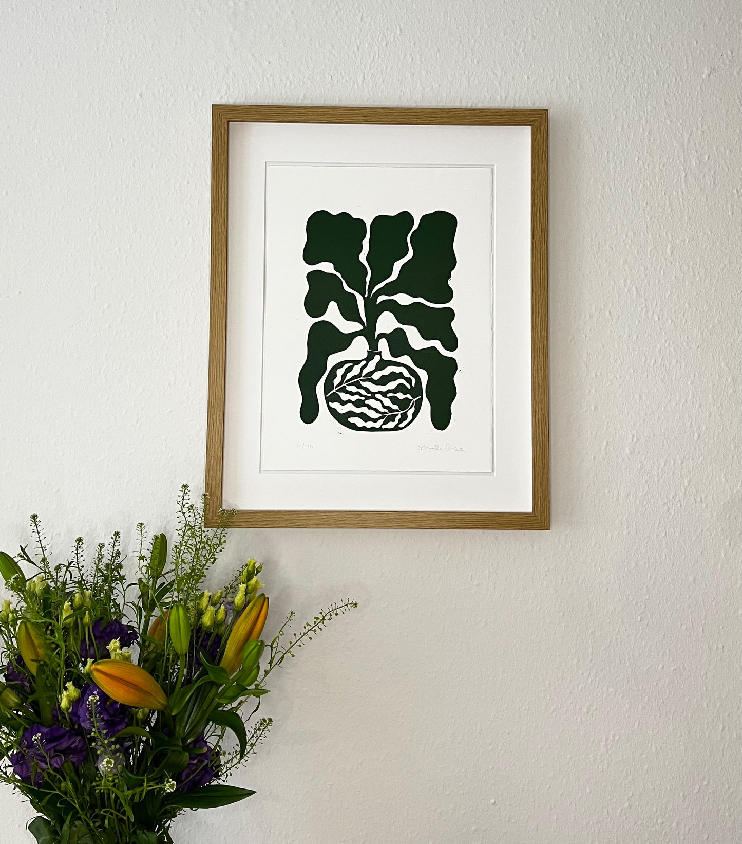 Bredbladet Vase Mørkegrøn