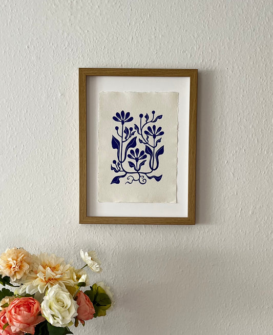 Vintage Blomster Blå