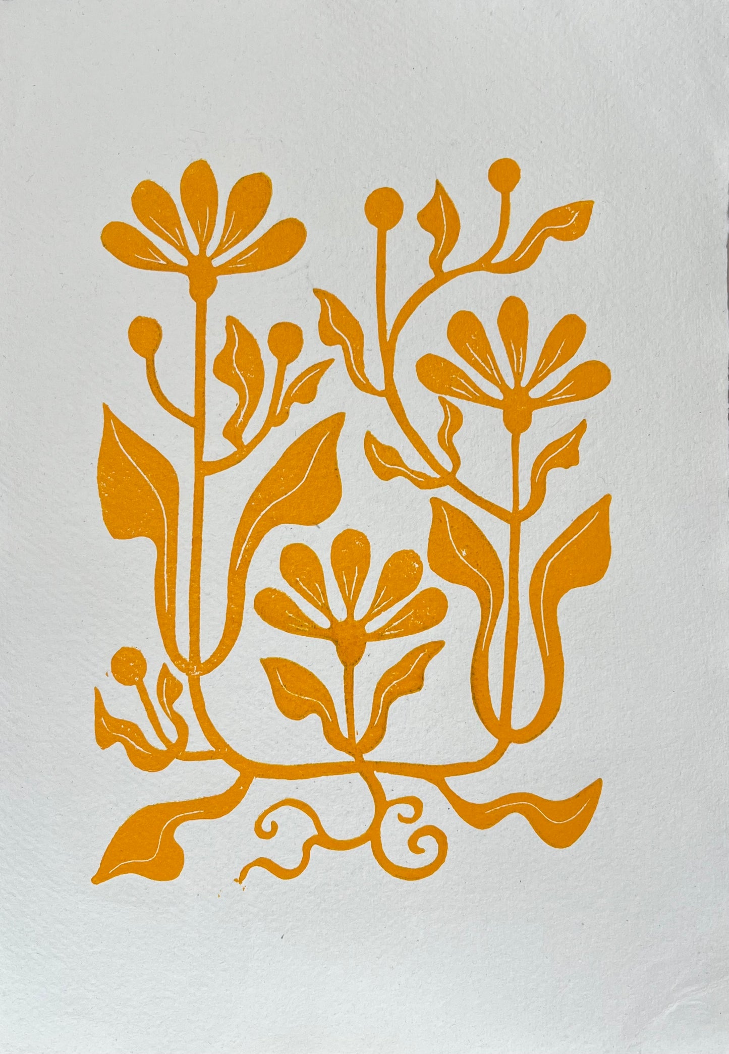 Vintage Blomster Gul