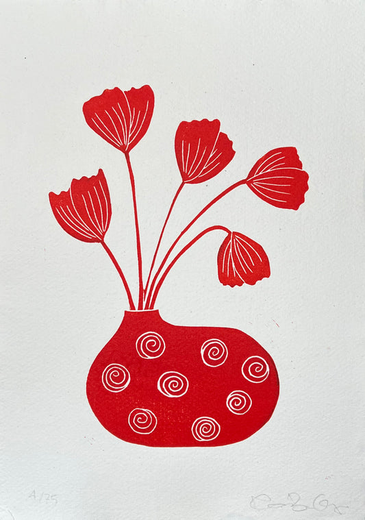 Lille Vase Rød