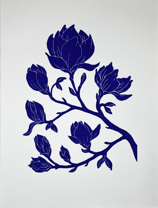 Magnolieblomst Blå